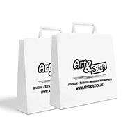 Sac papier Take away Recto/verso medium - 